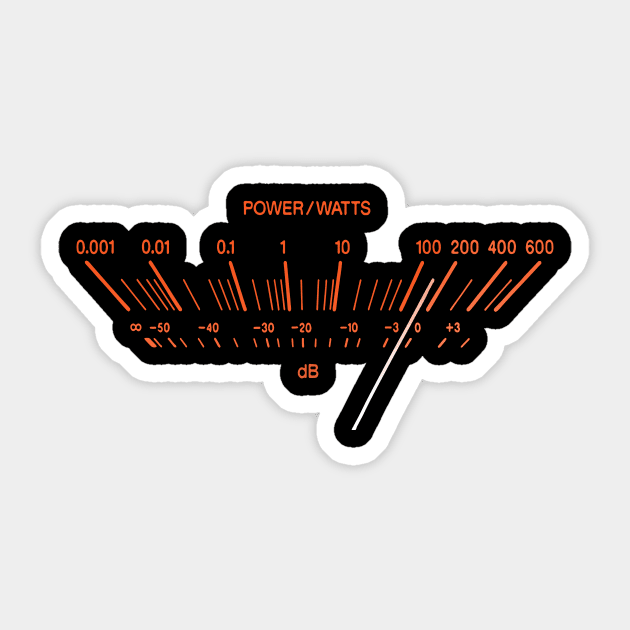 vu meter shirt Sticker by retroracing